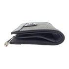 Porte monnaie Gucci Gg d'occasion 760238 double pli suprême toile cuir gris