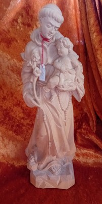 Hlg. Antonius m. Kind u.Lilie, echt Handgeschnitzt, h 26 cm, gewachst, Linde.