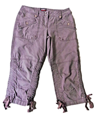 Cargo Capri JEANS HOSE von ESP ESPRIT SPORTS Gr. 34 - 3/4 Länge, Grau, 4 Taschen