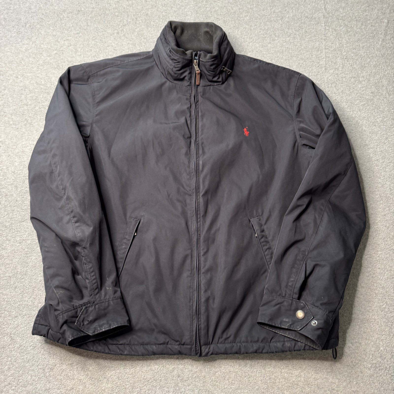 Polo Ralph Lauren giacca uomo XL nera foderata in pile preppy pony outdoor adulto