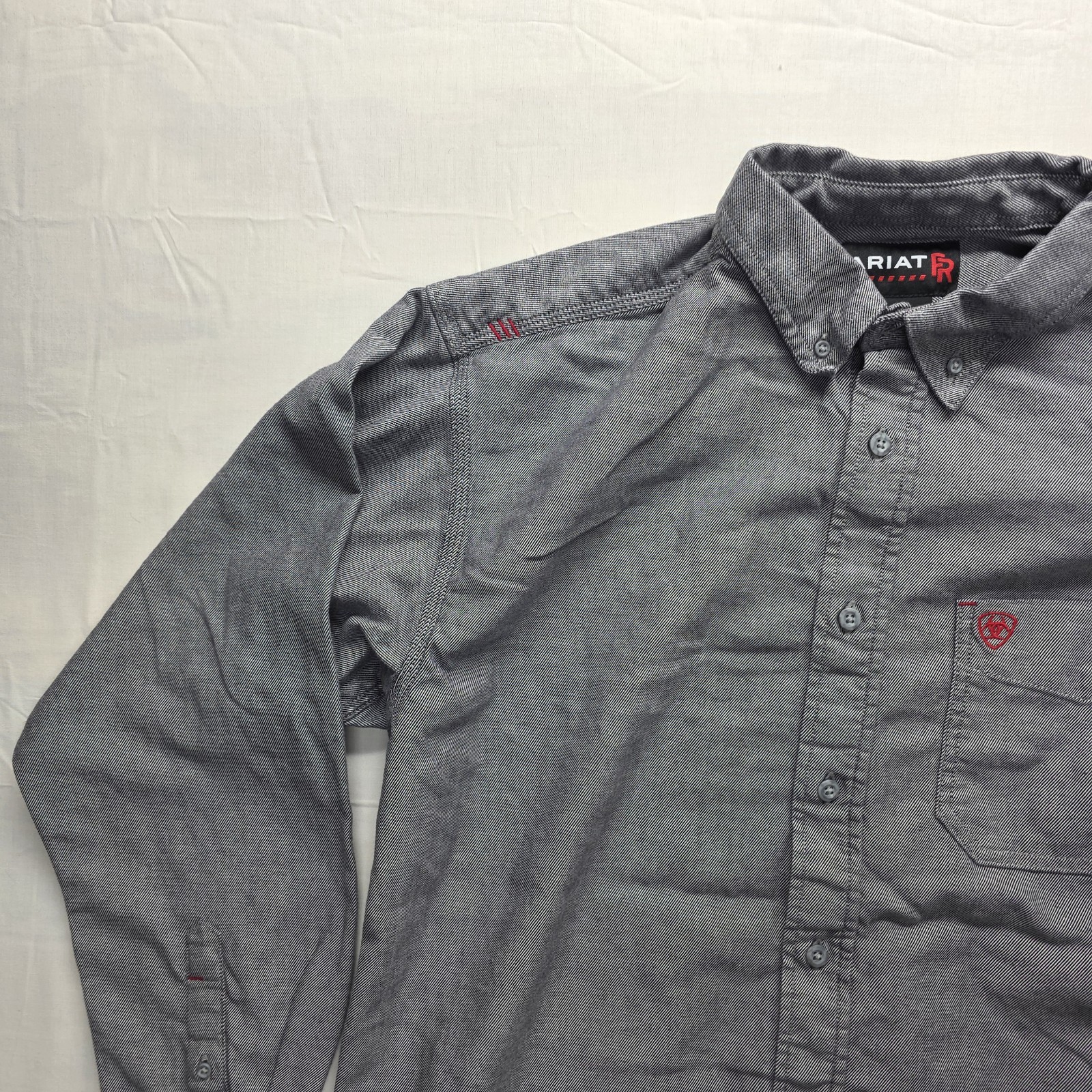 Ariat FR Flame Resistant Cat 2 Solid Gray Button … - image 3