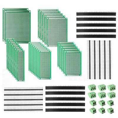 DEYUE 60 Pcs PCB Board Circuits Boards Kit | 28 Double-Sided 60PCs