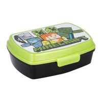 Brotdose FüR Kinder Minecraft FrüHstüCksbox 750 Ml Lunchbox In GrüN-Schwarz
