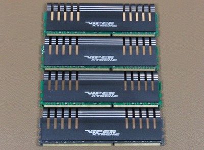 Patriot Viper Extreme PXD38G1600LLK DDR3 PC3-12800u Lot (4) x 4GB