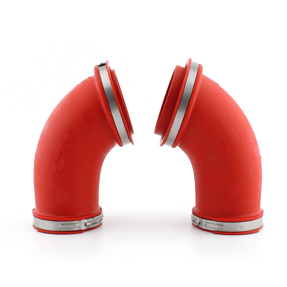 L&R Air Intake Manifold Boot Duct Pipe For BMW R1200 R RT ST 13717677662 Red