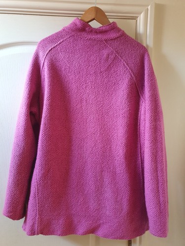 Weird Fish Macaroni Fleece Women's Size 18 Pink Pullover Pockets Cotton 1/4 Zip - Picture 6 of 14