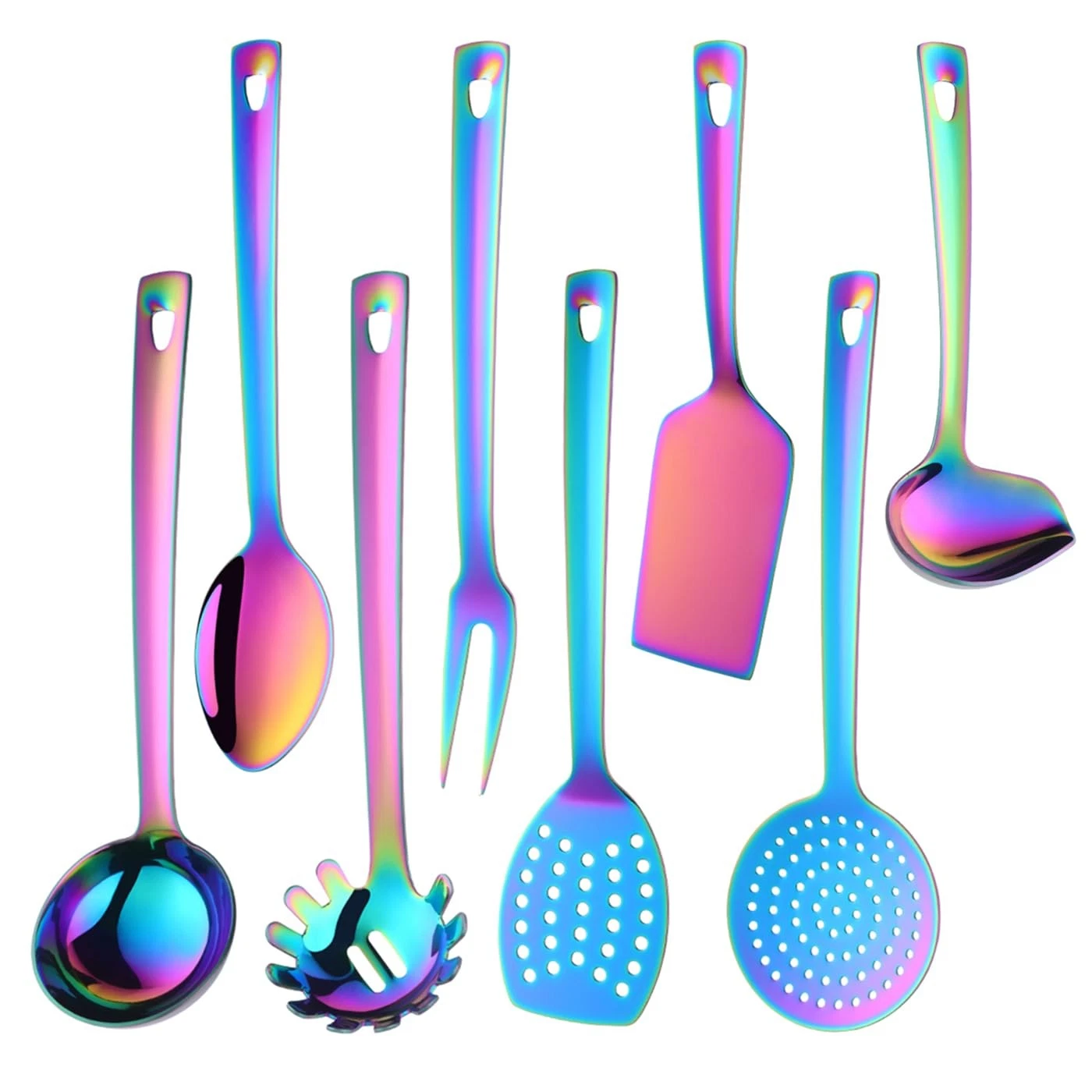 Stainless Steel Kitchen Utensil Set -8 Cooking Utensils, Colorful Titanium Pl...
Opens in a new wind