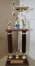 Vintage 1991-92 A.W.E.L.A. 1st Place Woman  s Pool Billiards Trophy 24" Lot 25