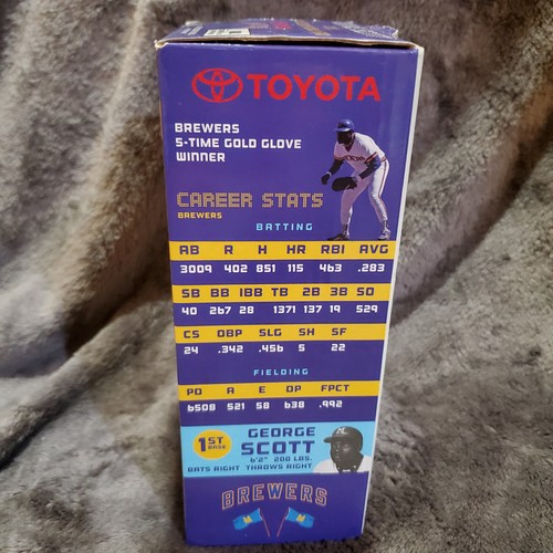 2013 George Scott "Boomer" Milwaukee Brewers blu polvere Bobblehead - Foto 8 di 8