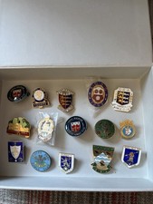 Vintage Bowling/Bowls Clubs Vintage Enamel Pin Badges Bundle Of 15 (Lot D)