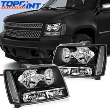 Pair Headlights Assembly For Chevy Suburban 1500 5.3L 6.0L 6.0L 2007-2013