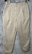 Lauren Ralph Lauren Petite Khaki Pants Women’s Size 12P 100% Cotton Straight Leg