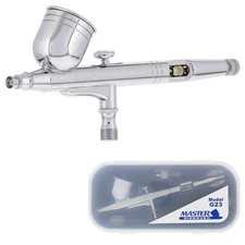 Dual-Action Airbrush Kit 0.3mm Tip 1/3oz Cup Gravity Feed for Hobby Art Cake