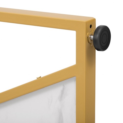 Esstisch 160x80cm Rechteckiger Marmormuster Küchentisch für 4-6 Personen Gold - Bild 13 von 13