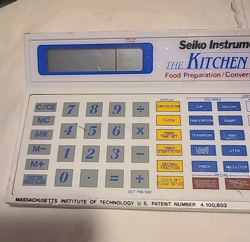Computador de conversão The Kitchen Whiz SII Seiko Instruments MIT preparação de alimentos - Imagem 3 de 4