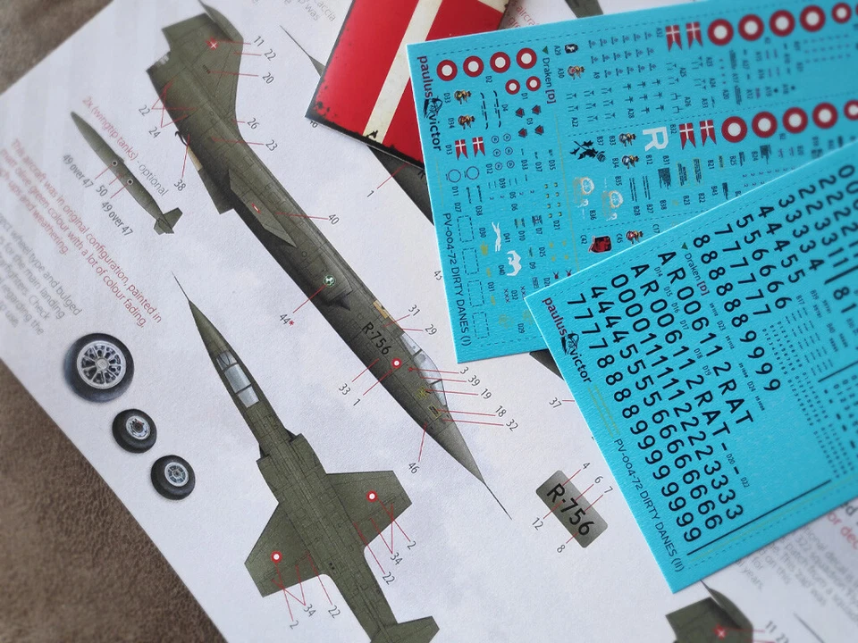 PaulusVictor 1/72 decals Dirty Danes F-100, F-104, Draken, Hunter PV-004-72 - Image 4 of 4