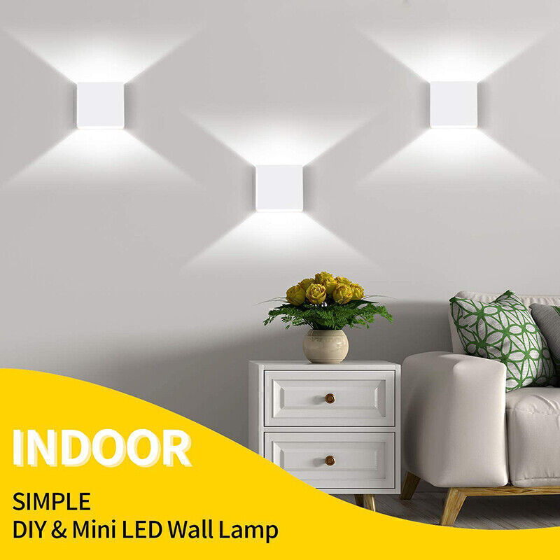 6W Modern Led Wall Lights Up Down Cube Sconce Fixture Lamp Lighting ...