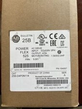 New Allen Bradley 25B-D4P0N114 /A Powerflex 525 AC Drive 2HP Surplus SEALED