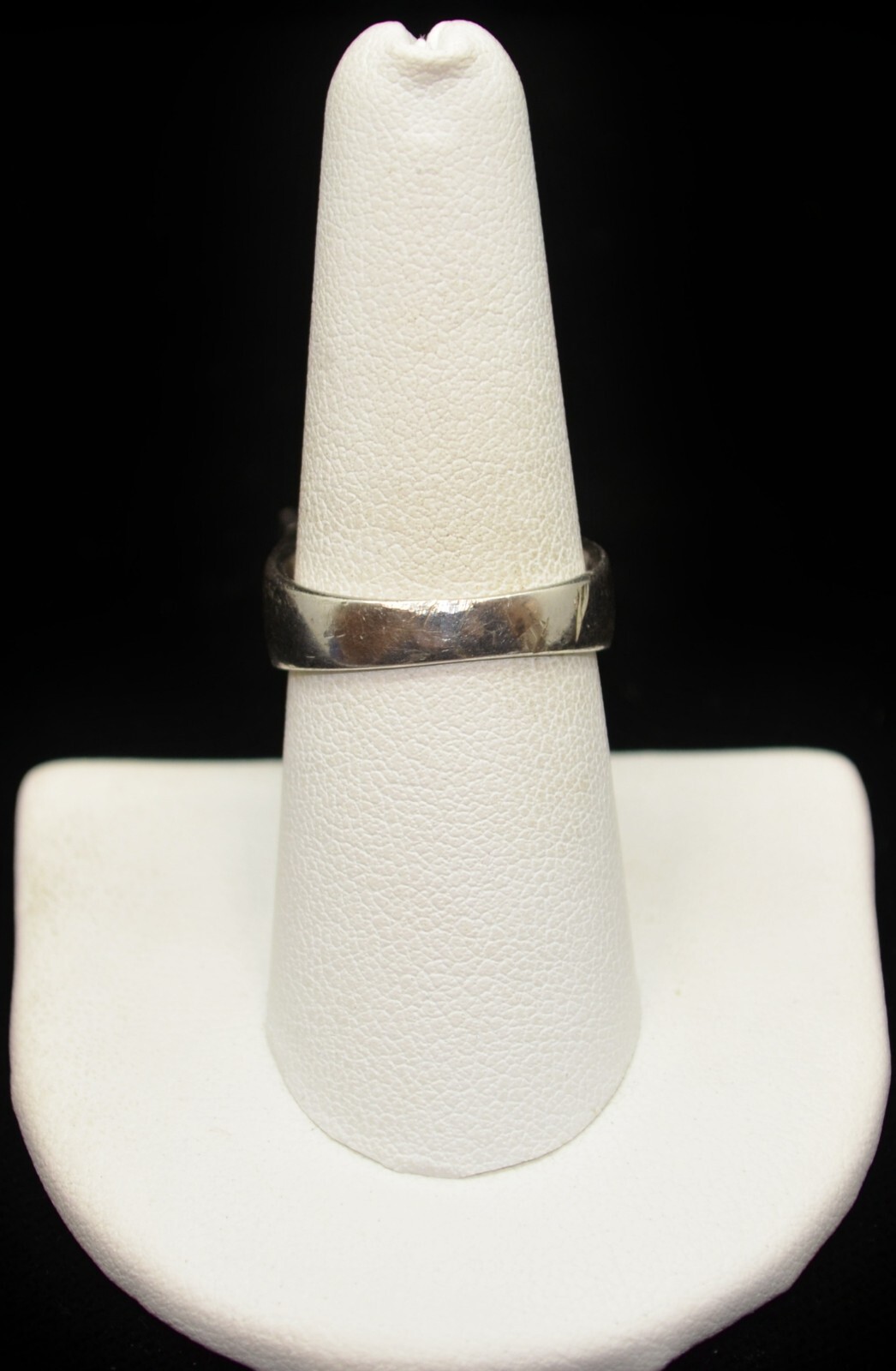 Sterling Silver Big Rectangle Clear Gem Ring SZ 8… - image 4