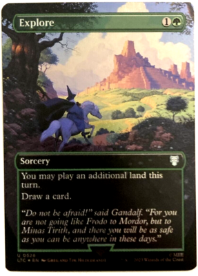 MTG Explore *BORDERLESS FOIL* Lord of the Rings Commander 0528 NM