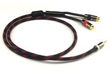 OFC Pure Copper HiFi Audio Stereo Splitter Cable 3.5mm Male to Dual RCA Female