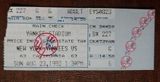 TIM SALMON 1992 OFFICIAL GAME TICKET FROM HIS 1ST CAREER HOME RUN & RBI 