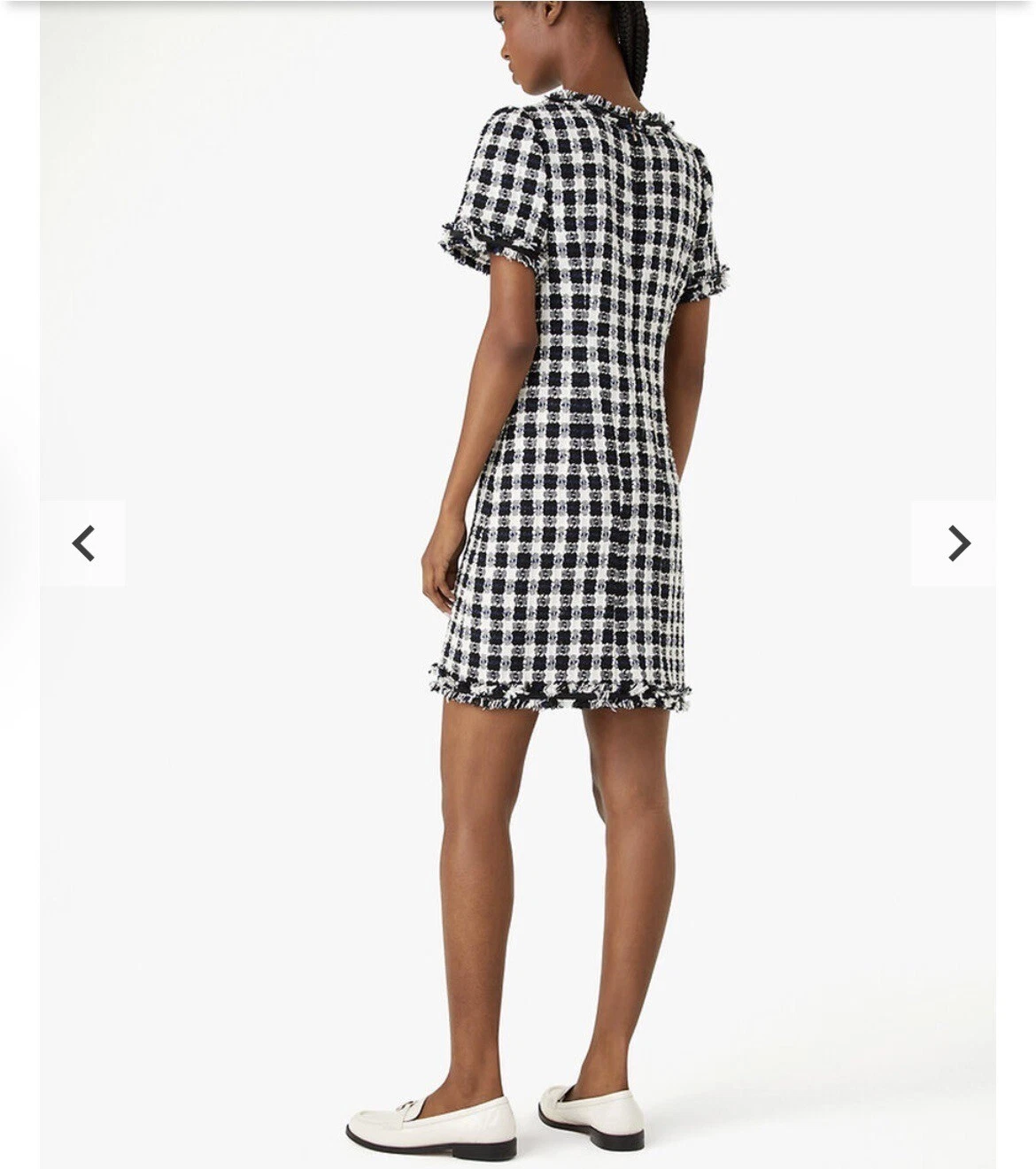 Abito nuovo con etichette donna Kate Spade ortinsel tweed scacchi prezzo al dettaglio al dettaglio $449