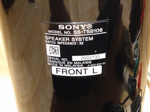 Sony SS-CTB103 SS-TSB106 (3) Spkrs der 5.1 Surround Sound Spkrs mit Kabeln - Bild 4 von 6