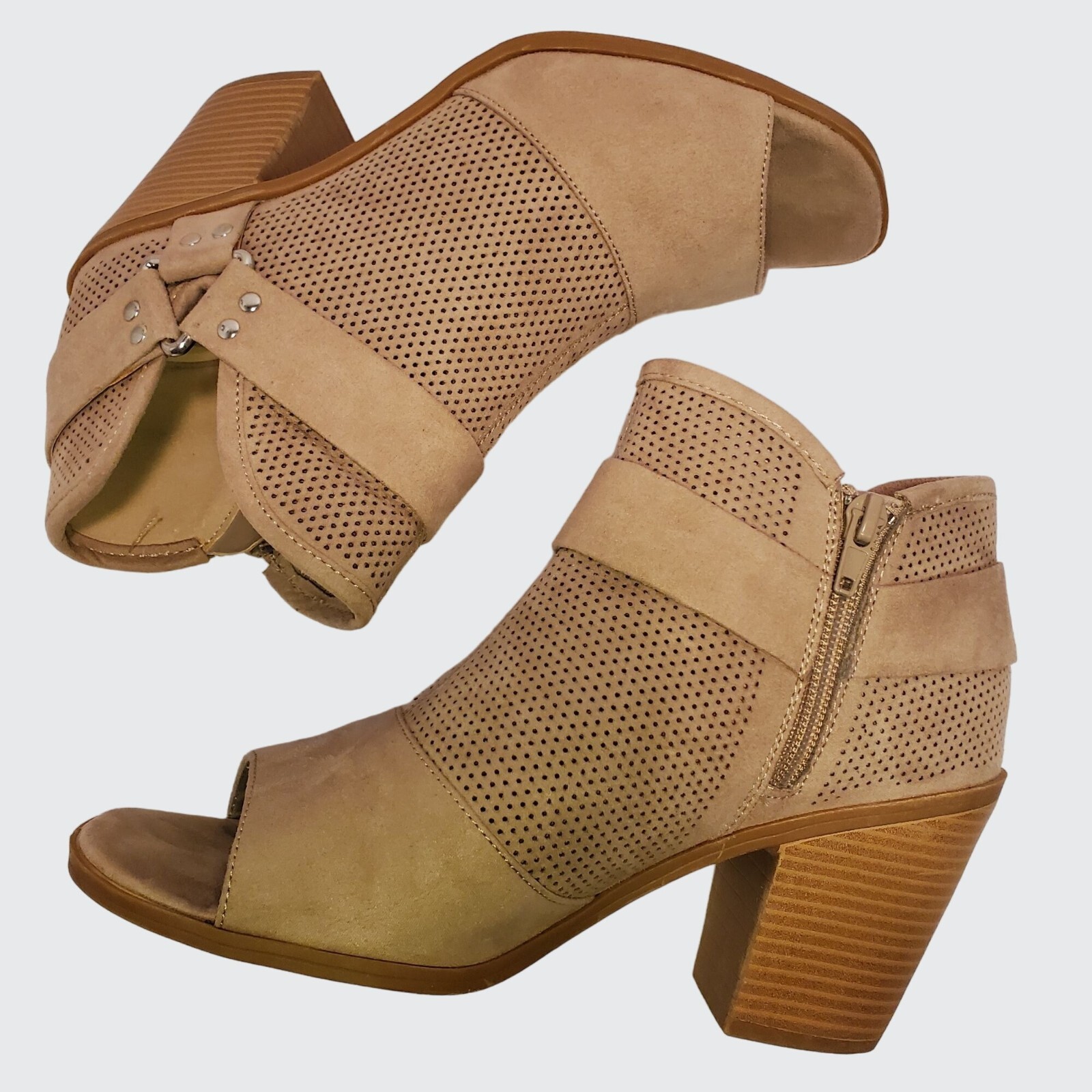 Fergalicious Augustine Open Toe Ankle Booties Sid… - image 3