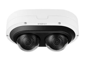 La vision de Hanwha 6MP X 2 AI Caméra dôme extérieure double sendow avec IR, PNM-C12083RVD