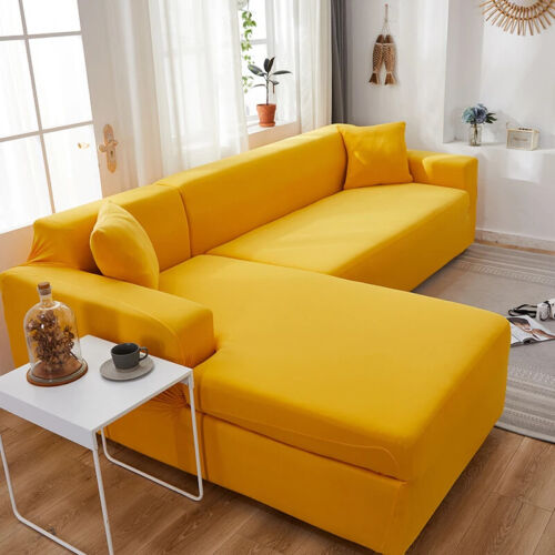 Sofa Covers Elastic Corner Longue Cover Slipcover Chair Protector 1/2/3/4 Seater - Picture 45 of 45