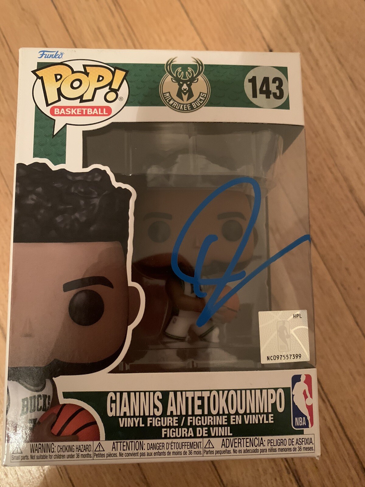 Giannis Antetokounmpo Signed Autographed Funko Pop #143 PSA/DNA Authenticated