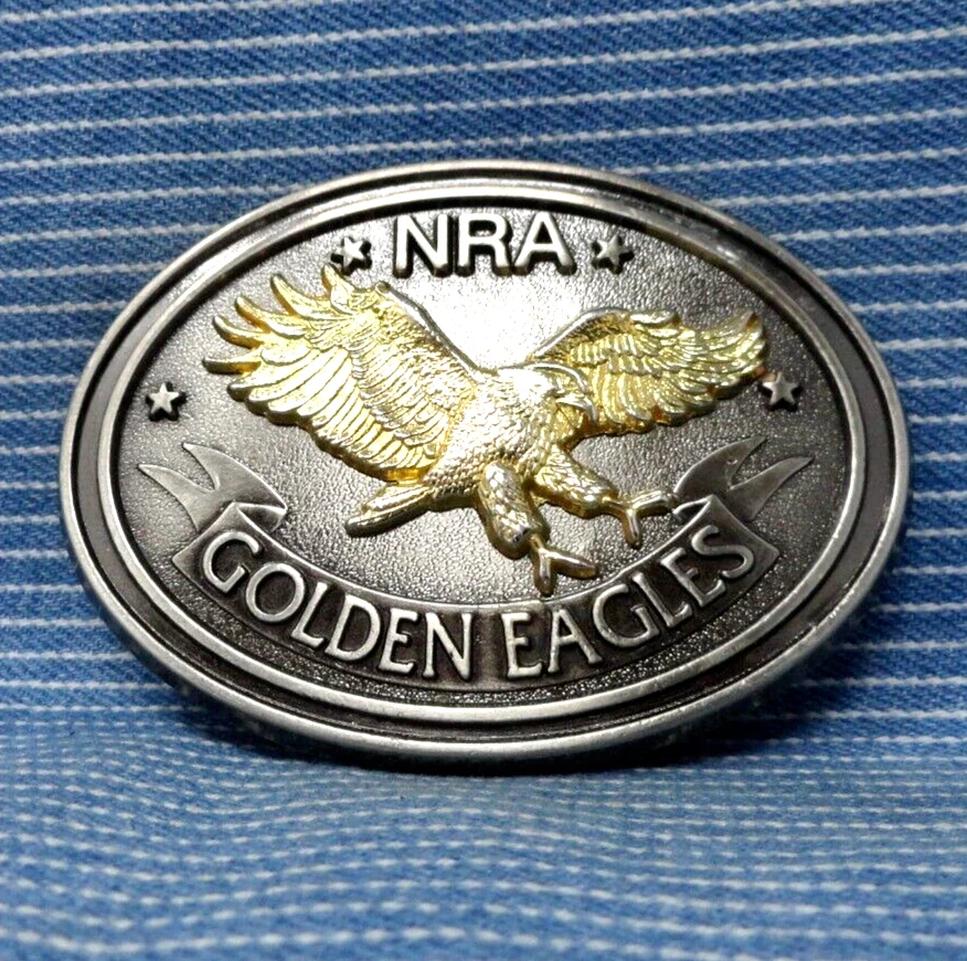 Fivela de cinto NRA Golden Eagles National Rifle Association vintage anos 80 EUA .GTA112 - Imagem 2 de 4