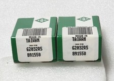 LOT OF 2 PCS.- INA 6203 2RS SEALED DEEP GROOVE BALL BEARINGS, N W