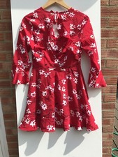 Boohoo Red Floral Dress 8