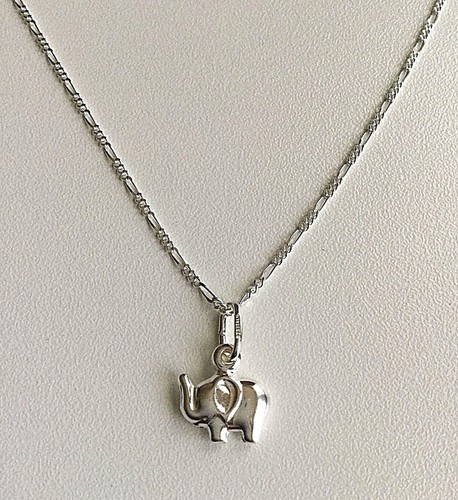 925 STERLING SILVER ELEPHANT 18" NECKLACE FOR GOOD LUCK AND MONEY- 17mm
