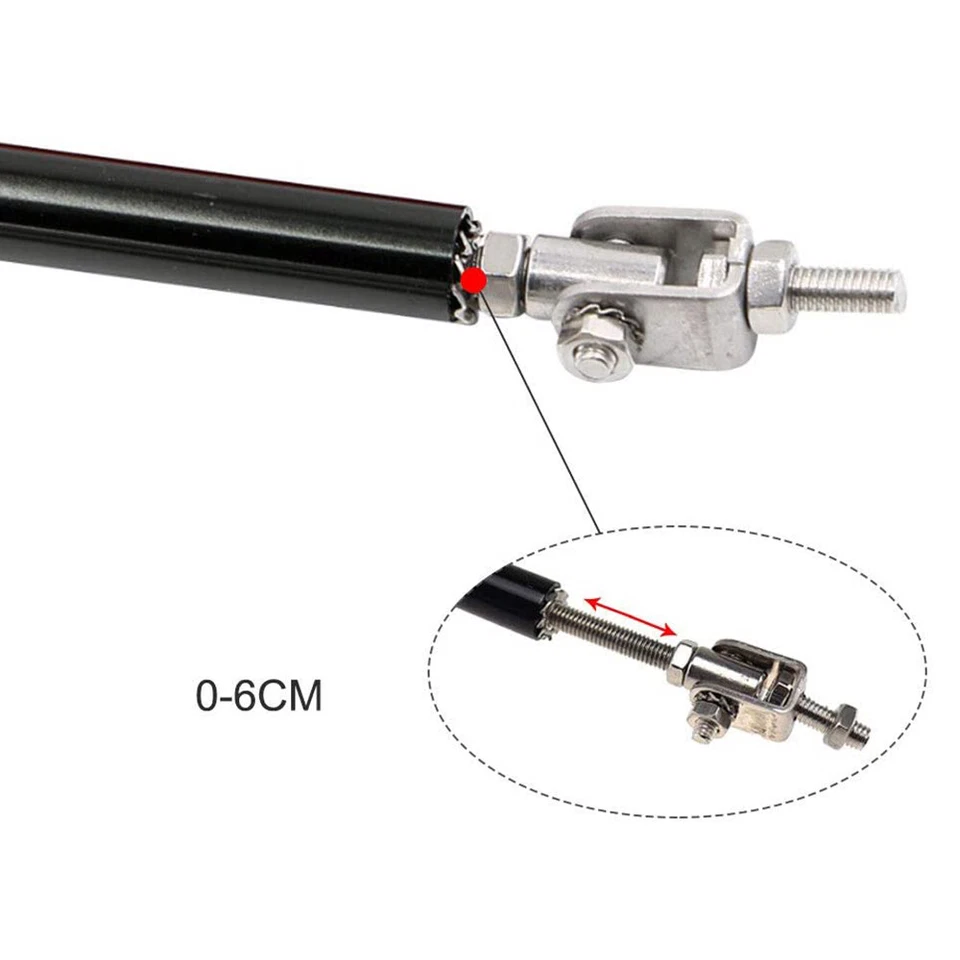 适用于斯巴鲁 WRX STI 汽车前保险杠唇光身体剧透分离器支柱杆 — 第 4/4 张图片