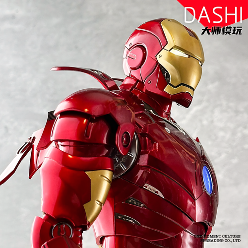 ✅ Figurine ZD Toys Iron Man MK3 1/5 36cm LED Marvel 10e Anniversaire Collection - Foto 6 di 8