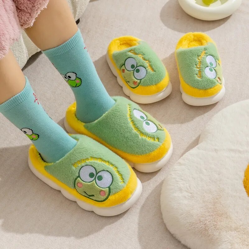KT Mop kuromi/ Shoes Keroppi Parent-Child Light Slippers | eBay