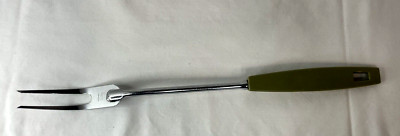 Vintage Retro Ekco Avacado Green Meat Fork Kitchen Tools Gadgets