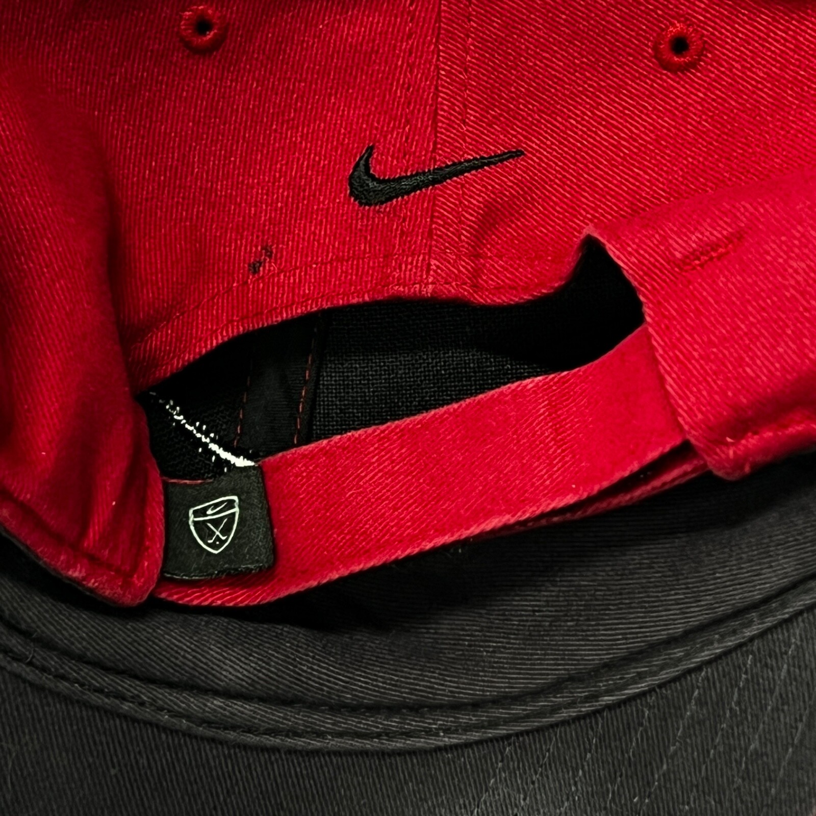 Nike Golf Hat Red Adjustable Center Swoosh thumbnail 12