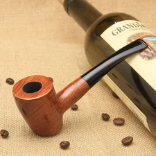 MUXIANG Rosewood Tobacco Handmade Smoking Pipe 9mm Bent Stem