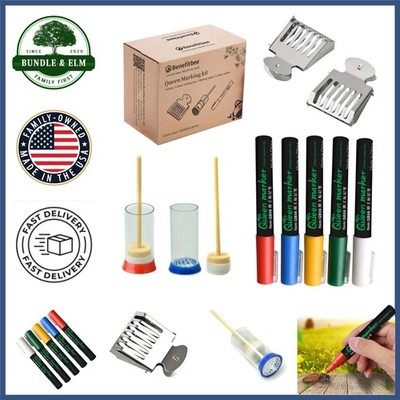 Queen Bee Marker Set with Vibrant Colors and Marking Bottles for Beekeepers