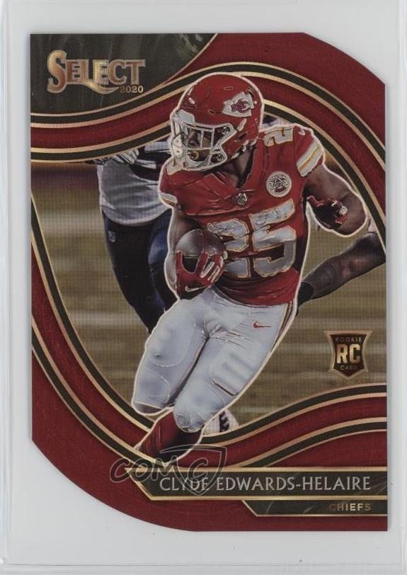 2020 Panini Select Field Level Red Prizm Die-Cut Clyde Edwards-Helaire #354 4f5