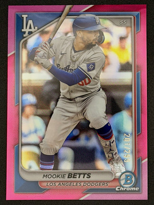 2024 Topps Bowman Chrome Mookie Betts Fuchsia Refractor /299 #62 Dodgers MLB