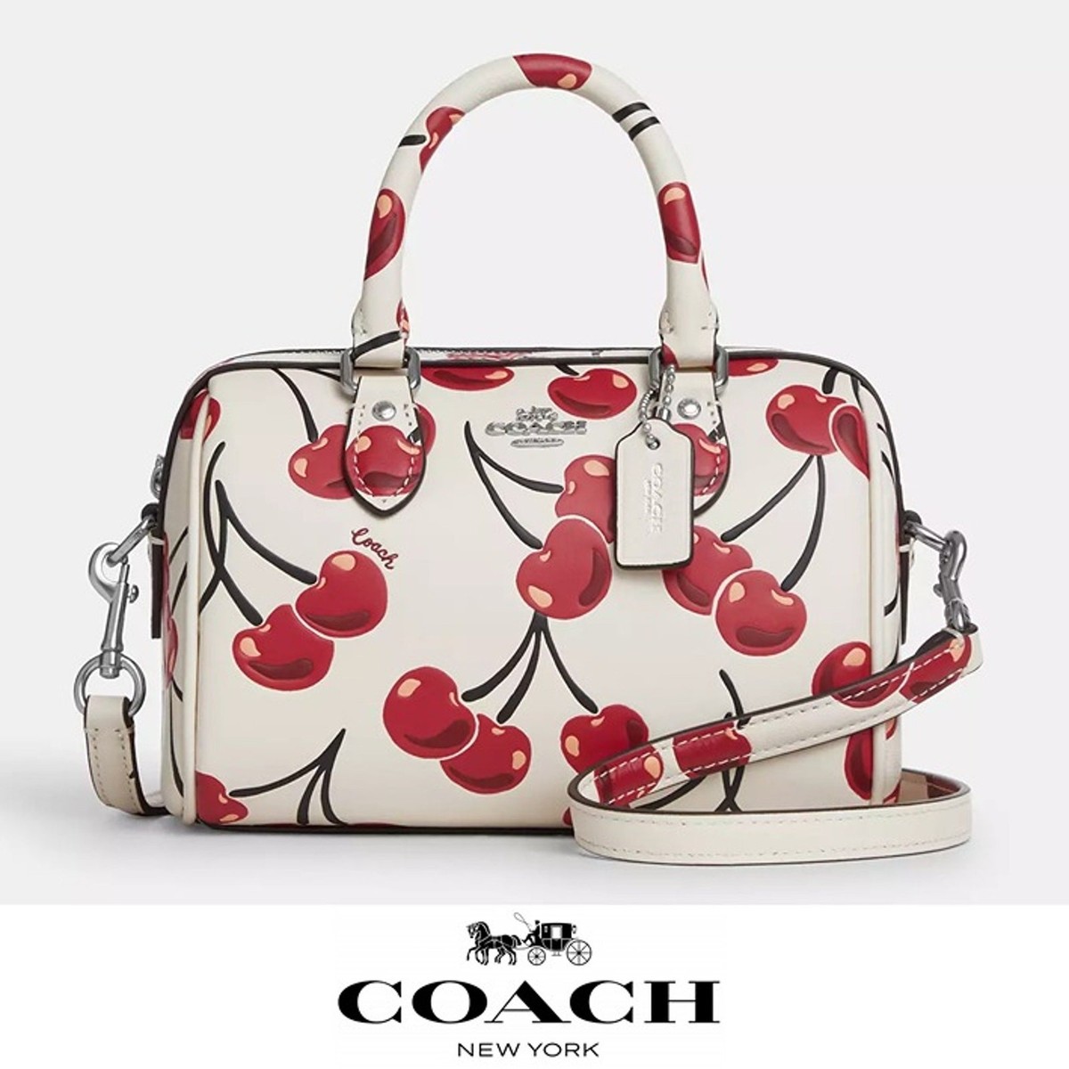 NWT Coach Mini Rowan Crossbody Bag With Cherry Print | eBay