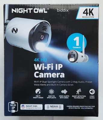 Night Owl Wi-Fi IP 4K HD Indoor/Outdoor Dual Spotlight Camera with 2-Way Audio