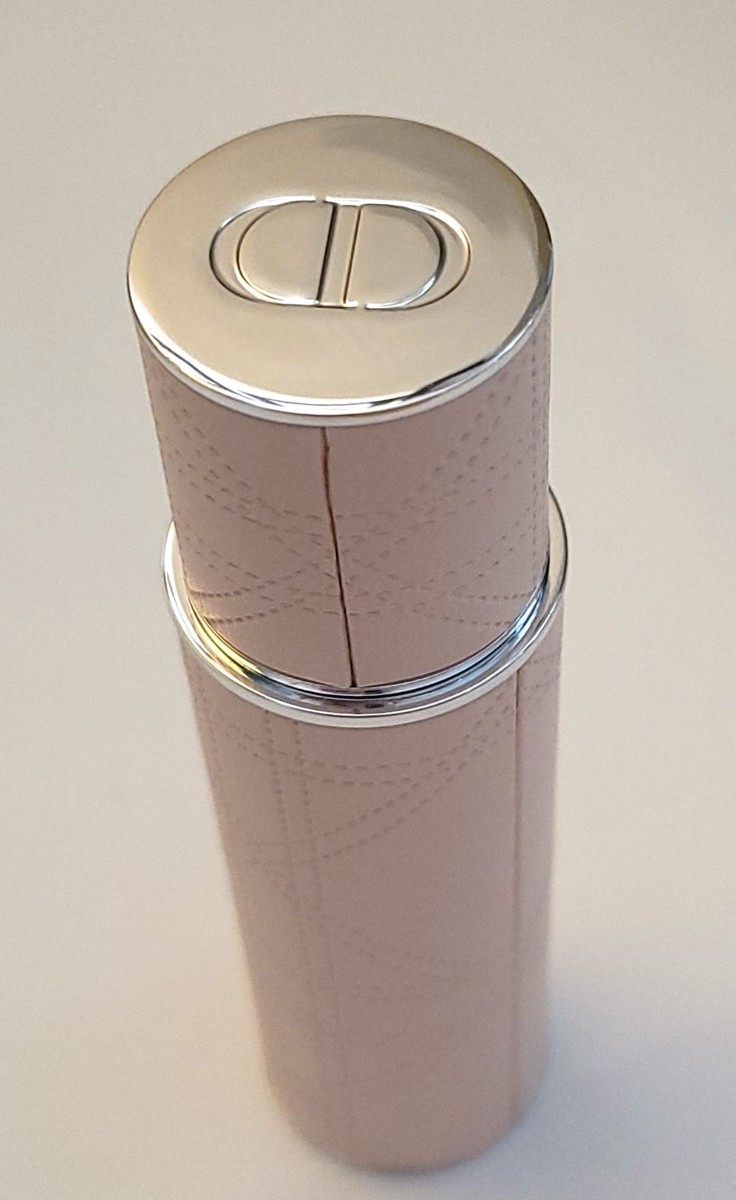 New Dior Pink Cannage Atomizer Refillable Travel Parfum Case w