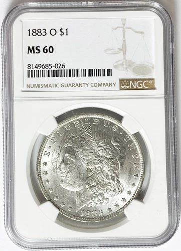 1883 O $1 Morgan Silver One Dollar US Coin MS60 Uncirculated