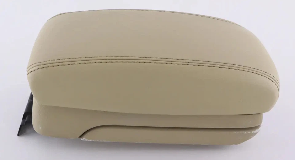 01 - 08 Jaguar X-Type Center Console Storage Lid Armrest Champagne Leather - Image 2 of 4